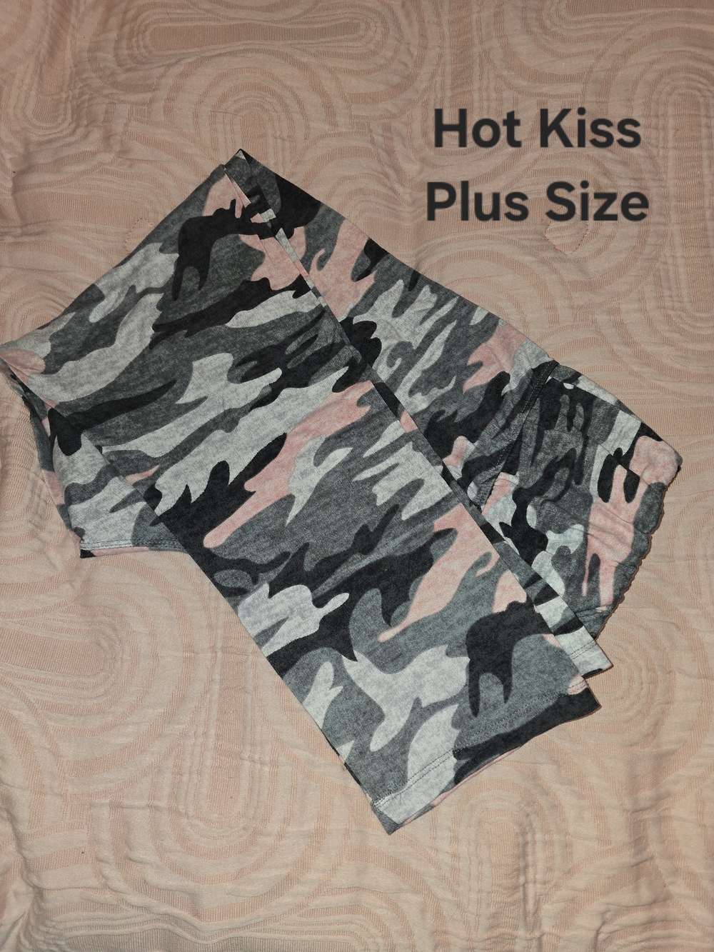 Hot Kiss Plus Size Camo Lounge Pants - Pink Gray Black